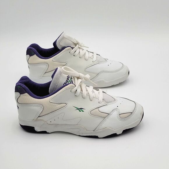 VTG Reebok 1996 Sneakers Sz6 Aurora Plus Retro White Purple NEW Old Stock In Box - Picture 13 of 16